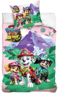 Bavlnené posteľné obliečky Labková patrola – Paw Patrol - Pod Dinosaurou skalou - 100% bavlna Renforcé - 70x90 cm + 140x200 cm