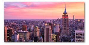 Foto obraz sklenený horizontálny New York západ