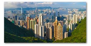 Foto obraz sklo tvrzené Hongkong panorámu osh-90238708