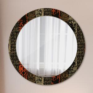Okrúhle ozdobné zrkadlo na stenu Grunge abstraktný vzor