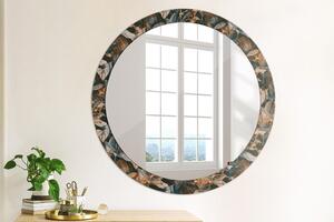 Okrúhle ozdobné zrkadlo na stenu Tmavé tropické listy