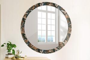 Okrúhle ozdobné zrkadlo na stenu Tmavé tropické listy