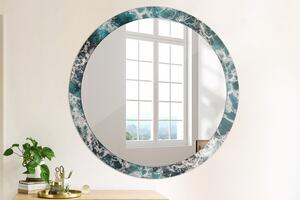 Okrúhle dekoračné zrkadlo s motívom Turbulentné more