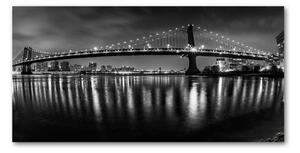 Foto obraz sklo tvrzené Manhattan noc osh-93003860