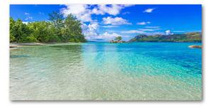 Fotoobraz na skle pláž Seychely osh-93635847