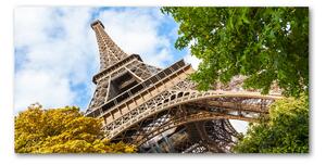 Fotoobraz sklenený na stenu do obývačky Eiffelova veža Paríž