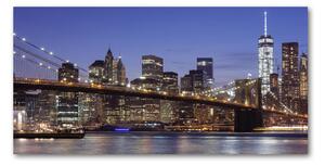 Foto obraz sklo tvrzené Manhattan noc osh-96191867