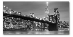 Foto obraz sklo tvrzené New York noc osh-96581039