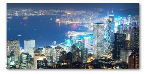 Foto obraz sklo tvrzené nočné Hongkong osh-97604985
