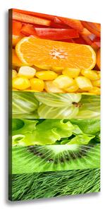Vertikálny foto obraz na plátne Ovocie a zelenina
