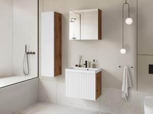 Kúpelňový nábytok Damysos I, Farby: wotan / biely, Sifón: bez sifónu, Umývadlová batéria: nie Mirjan24 5903211332579