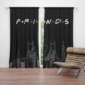 Sablio Záves Seriál Priatelia FRIENDS Obrysy: 2ks 140x250cm