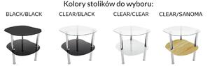 Tutumi, sklenený konferenčný stolík CT-012 čierna / čierna, KRZ-09020