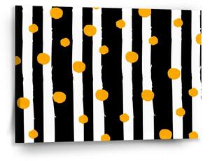 Sablio Obraz Pruhy a bodky - 90x60 cm
