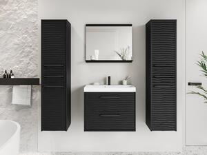 Kúpelňový nábytok Tomeq III, Farby: čierny grafit / čierna fala, Sifón: bez sifónu, Umývadlová batéria: nie Mirjan24 5903211333033