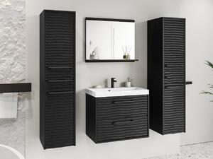 Kúpelňový nábytok Tomeq III, Farby: čierny grafit / čierna fala, Sifón: bez sifónu, Umývadlová batéria: nie Mirjan24 5903211333033