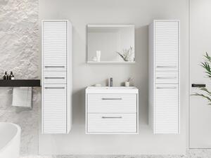 Kúpelňový nábytok Tomeq III, Farby: biela / biela fala, Sifón: bez sifónu, Umývadlová batéria: nie Mirjan24 5903211333019