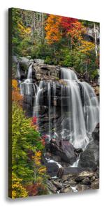 Vertikálny foto obraz na plátne Vodopád jeseň