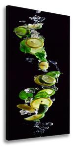 Vertikálny foto obraz na plátne Limetka a citróny
