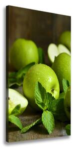 Vertikálny foto obraz na plátne Zelená jablká