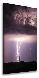 Vertikálny foto obraz na plátne Búrka s bleskami