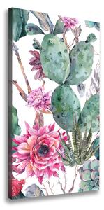 Vertikálny moderný obraz canvas na ráme Kaktusy