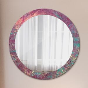 Okrúhle zrkadlo s potlačou Festival farieb