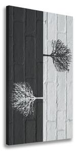 Vertikálny foto obraz na plátne Stromy na zdi