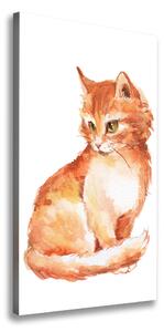 Vertikálny foto obraz na plátne do obývačky Červená mačka