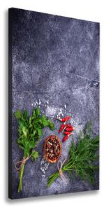 Vertikálny foto obraz na plátne Bylinky a koreniny