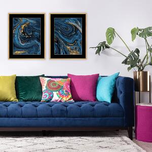 Obraz Abstract Blue&Gold II 40 x 50cm