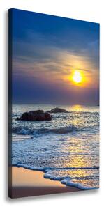 Vertikálny foto obraz na plátne Západ slnka pláž