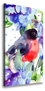 Vertikálny foto-obraz canvas na ráme Vtáky a kvety
