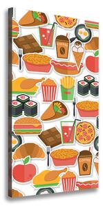 Vertikálny foto obraz na plátne Jedlo fast food