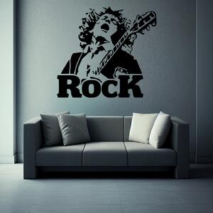 Veselá Stena Samolepka na stenu Angus Young AC/DC Farba: čierna