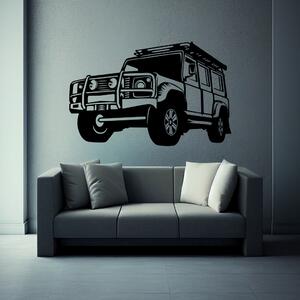 Veselá Stena Samolepka na stenu Auto Land Rover Defender Farba: čierna