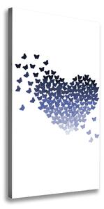 Vertikálny foto obraz na plátne Srdce z motýľov