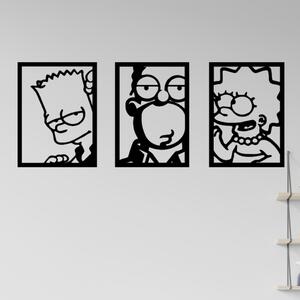Veselá Stena Samolepka na stenu Bart Homer Lisa Simpsonovci Farba: čierna