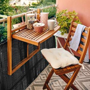 LODGE Balkonový skladaci stôl - prírodný