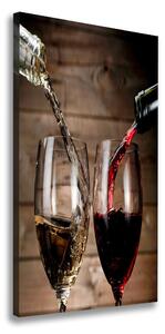 Vertikálny foto obraz na plátne Víno v pohároch