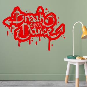 Veselá Stena Samolepka na stenu Break Dance Farba: čierna