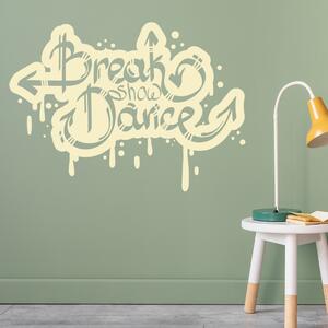Veselá Stena Samolepka na stenu Break Dance Farba: čierna