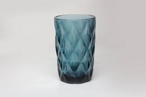 Modré sklenené poháre vysoké 390ml 6ks