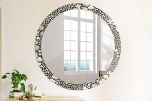 Okrúhle dekoračné zrkadlo s motívom Slonovina stokrota