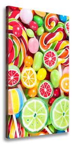 Vertikálny foto obraz na plátne Farebné cukríky