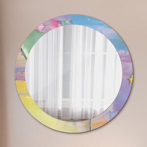Okrúhle zrkadlo s potlačou Textúra olejovej farby