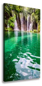 Vertikálny foto obraz na plátne Plitvické jazerá