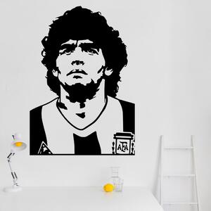 Veselá Stena Samolepka na stenu Diego Maradona Farba: čierna