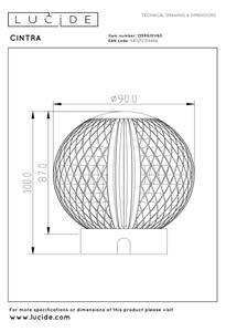Lucide 13599/01/60 - LED stmievateľná nabíjacia stolná lampa CINTRA LED/1,5W/3,7V 1400 mAh