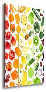 Vertikálny foto obraz na plátne Ovocie a zelenina